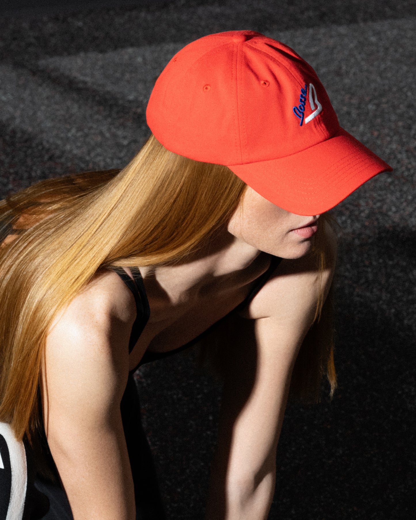 Sport Logo Dad Cap in Red