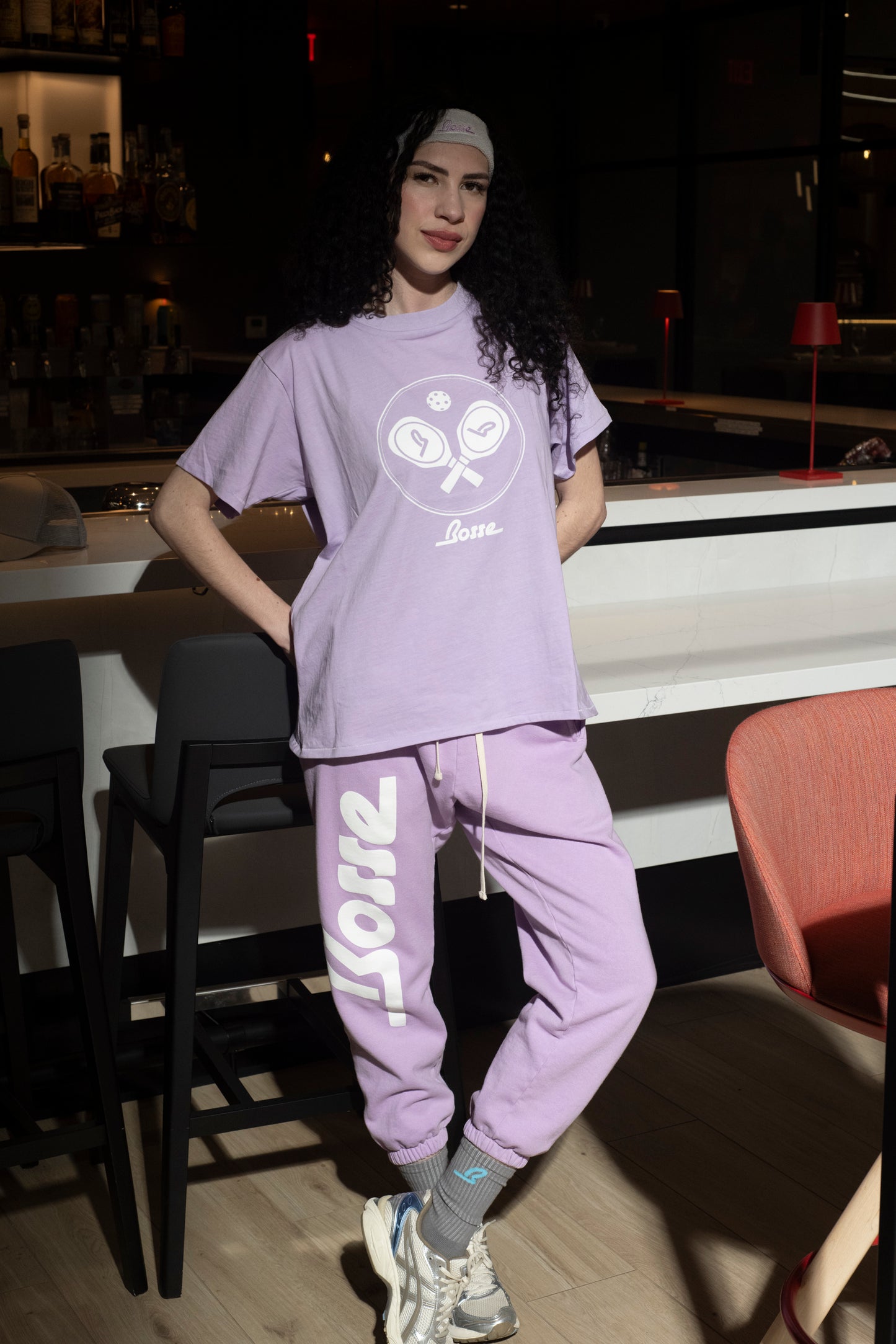 Vertical Logo Sweatpant in Lavender