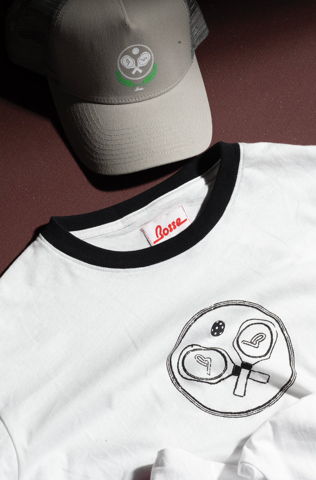 X-Paddle Ringer Tee in Black