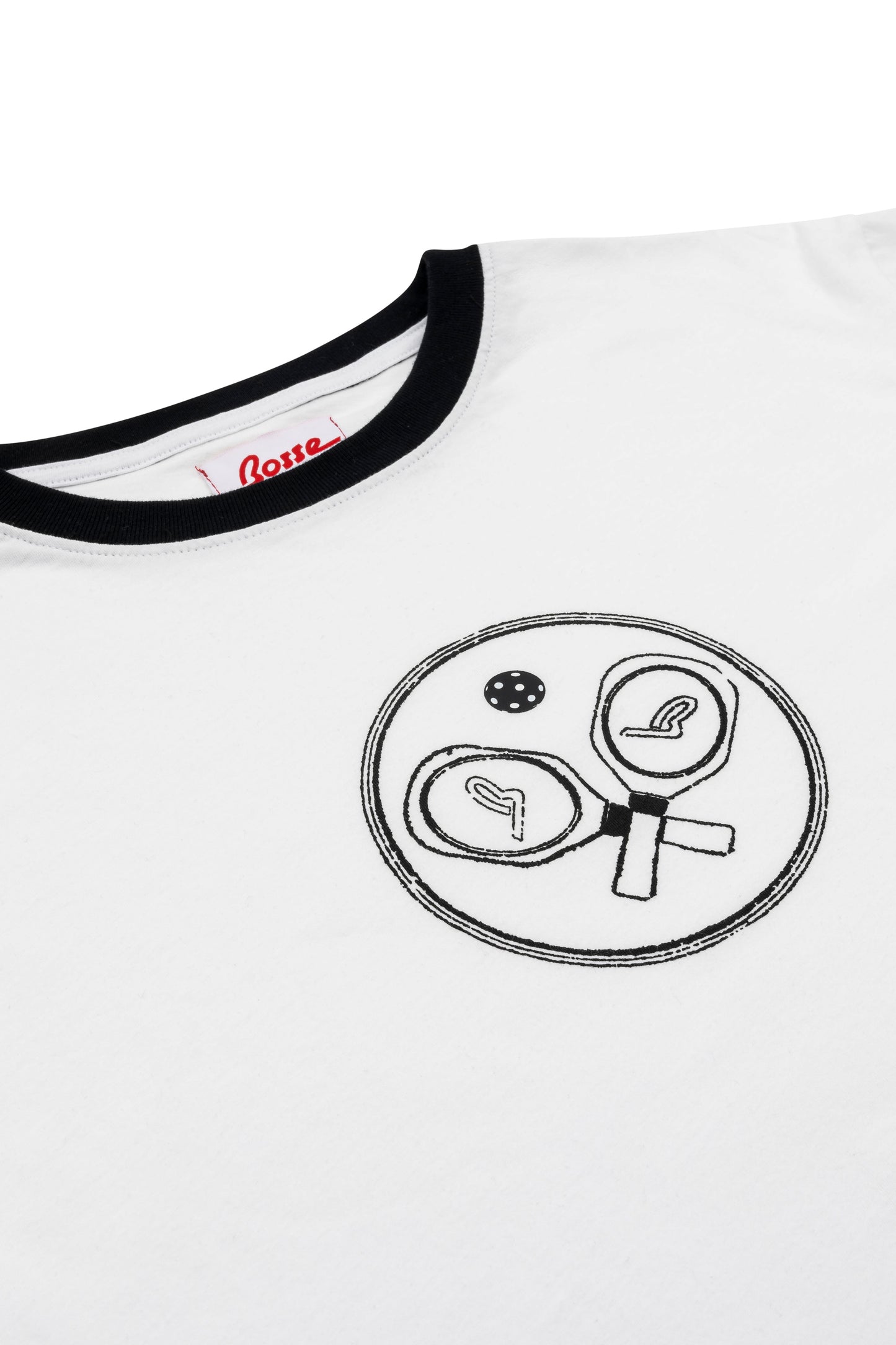 X-Paddle Ringer Tee in Black