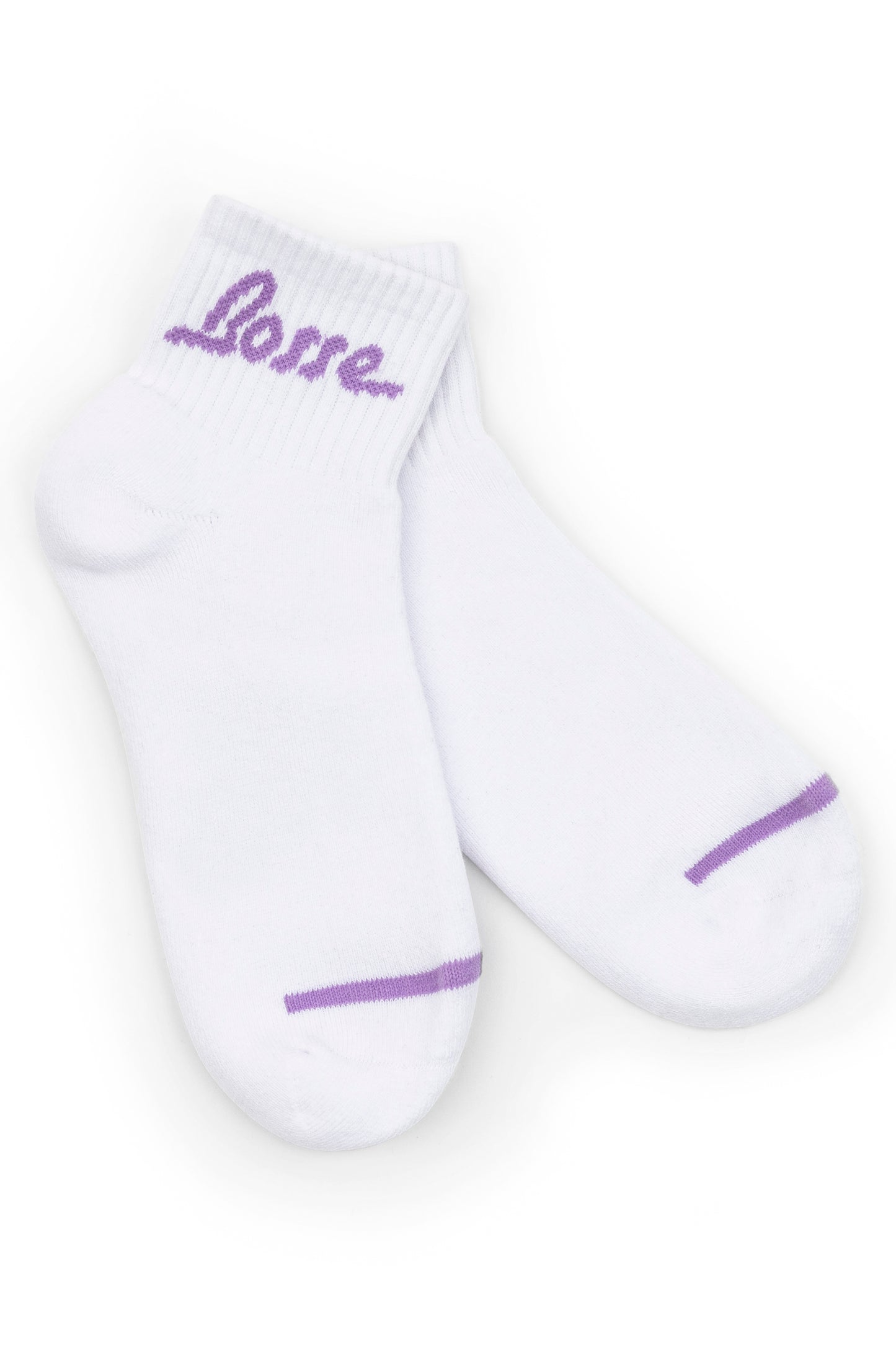Bosse Ankle Sock with Lavender Logo