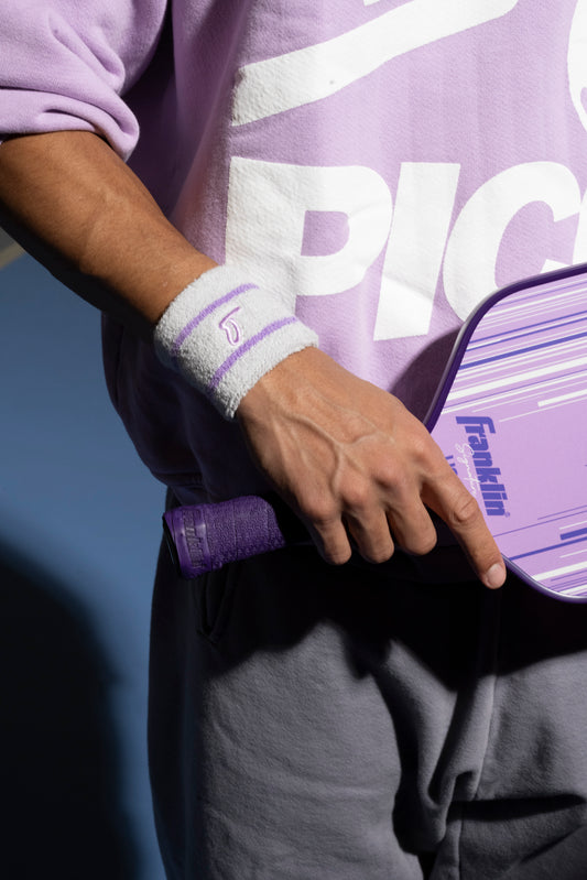 B Wristband in Grey & Lavender