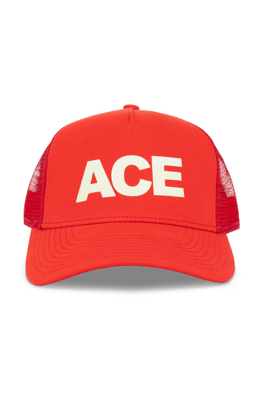 Ace Glow in the Dark Trucker Hat In Red